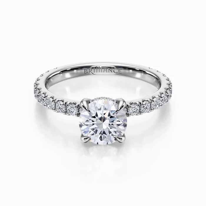 Celeste Pavé Solitaire