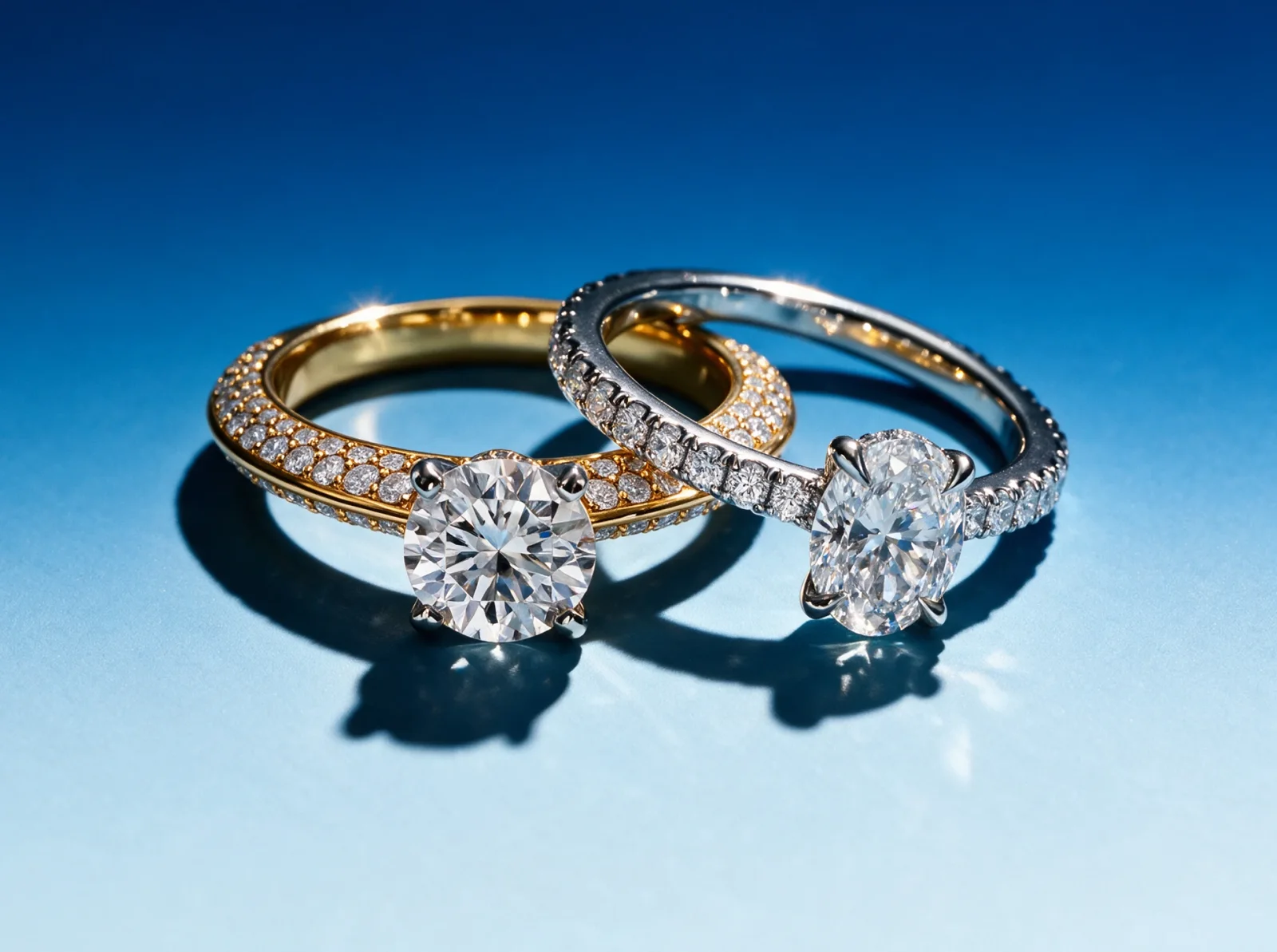 Duo Pavé & Oval Set